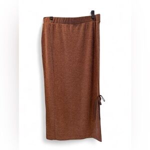 A New Day Brown Boho Pencil Skirt- Size L NWT
